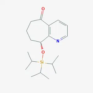 5H-Cyclohepta[b]pyridin-5-one, 6,7,8,9-tetrahydro-9-[[tris(1-methylethyl)silyl]oxy]-, (9R)-