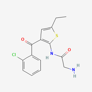 2-Amino-N-[3-(2-chlorobenzoyl)-5-ethyl-2-thienyl]acetamide