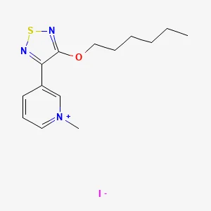 3-(4-Hexyloxy-1,2,5-thiadiazol-3-yl)-1-methylpyridinium iodide