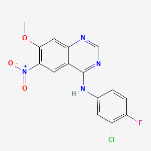 N-(3-Chloro-4-fluorophenyl)-7-methoxy-6-nitroquinazolin-4-amine