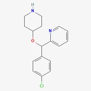 2-((4-Chlorophenyl)(4-piperidinyloxy)methyl)pyridine