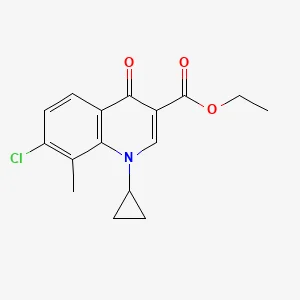 Ethyl 7-chloro-1-cyclopropyl-1,4-dihydro-8-methyl-4-oxo-3-quinolinecarboxylate