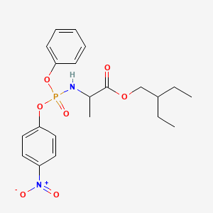 2-ethylbutyl (2S)-2-(((4-nitrophenoxy)-phenoxyphosphoryl)amino)propanoate