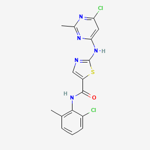 2-[(6-chloro-2-methylpyrimidin-4-yl)amino]-N-(2-chloro-6-methylphenyl)-1,3-thiazole-5-carboxamide