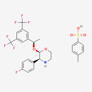 4-Methylbenzene-1-sulfonic acid–(2R,3S)-2-((1R)-1-(3,5-bis(trifluoromethyl)phenyl)ethoxy)-3-(4-fluorophenyl)morpholine (1/1)