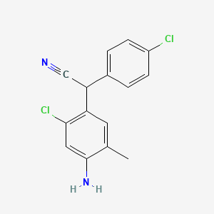 (4-Amino-2-chloro-5-methylphenyl)(4-chlorophenyl)acetonitrile