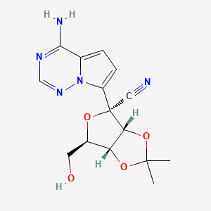 (3aR,4R,6R,6aR)-4-(4-aminopyrrolo[2,1-f][1,2,4]triazin-7-yl)-6-(hydroxymethyl)-2,2-dimethyl-6,6a-dihydro-3aH-furo[3,4-d][1,3]dioxole-4-carbonitrile