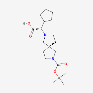(S)-2-((S)-7-(tert-butoxycarbonyl)-2,7-diazaspiro[4.4]nonan-2-yl)-2-cyclopentylacetic acid