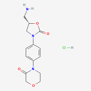 4-(4-((5S)-5-(aminomethyl)-2-oxo-1,3-oxazolidin-3-yl)phenyl)morpholin-3-one hydrochloride