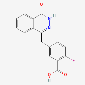 2-Fluoro-5-[(4-oxo-3,4-dihydrophthalazin-1-yl)methyl]benzoic acid