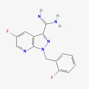 5-Fluoro-1-(2-fluorobenzyl)-1H-pyrazolo[3,4-b]pyridine-3-carboximidamide