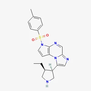 8-((3R,4S)-4-Ethylpyrrolidin-3-yl)-3-tosyl-3H-imidazo(1,2-a)pyrrolo(2,3-e)pyrazine
