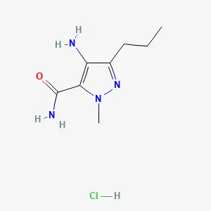 4-Amino-1-methyl-3-propyl-1H-pyrazole-5-carboxamide–hydrogen chloride (1/1)