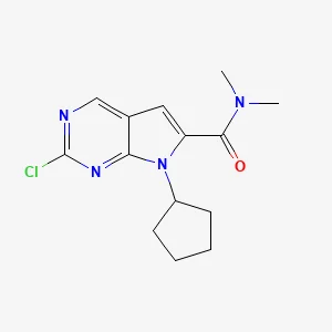 2-Chloro-7-cyclopentyl-N,N-dimethyl-7H-pyrrolo[2,3-d]pyrimidine-6-carboxamide