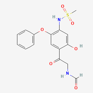 N-(2-(2-Hydroxy-4-(methylsulfonamido)-5-phenoxyphenyl)-2-oxoethyl)formamide
