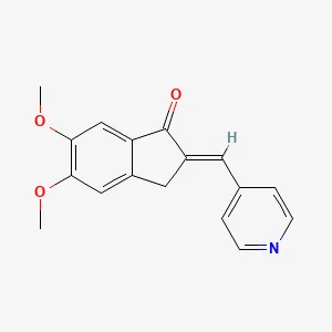 2,3-Dihydro-5,6-dimethoxy-2-(4-pyridinylmethylene)-1H-inden-1-one