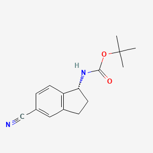 1,1-Dimethylethyl N-((1R)-5-cyano-2,3-dihydro-1H-inden-1-yl)carbamate