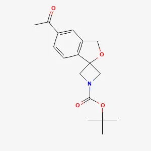tert-butyl 5′-acetyl-3’H-spiro[azetidine-3,1′-isobenzofuran]-1-carboxylate