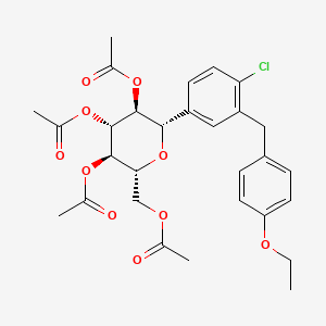 (2R,3R,4R,5S,6S)-2-(Acetoxymethyl)-6-[4-chloro-3-(4-ethoxybenzyl)phenyl]tetrahydro-2H-pyran-3,4,5-triyl triacetate