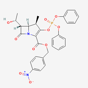 (4-nitrophenyl)methyl (4R,5R,6S)-3-[(diphenoxyphosphoryl)oxy]-6-[(1R)-1-hydroxyethyl]-4-methyl-7-oxo-1-azabicyclo[3.2.0]hept-2-ene-2-carboxylate