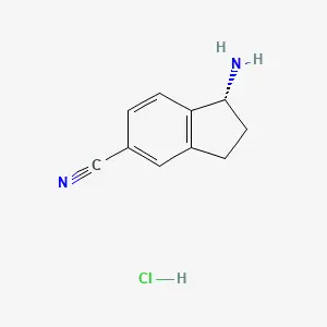 (1R)-1-amino-2,3-dihydro-1H-indene-5-carbonitrile hydrochloride