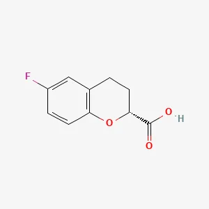 (2R)-6-Fluoro-3,4-dihydro-2H-1-benzopyran-2-carboxylic acid