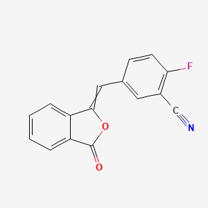 2-Fluoro-5-((3-oxoisobenzofuran-1(3H)-ylidene)methyl)benzonitrile
