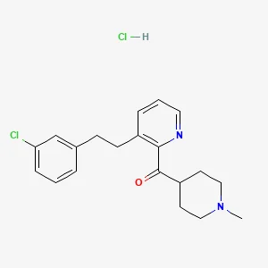 (3-(2-(3-Chlorophenyl)ethyl)-2-pyridinyl)(1-methyl-4-piperidinyl)methanone hydrochloride