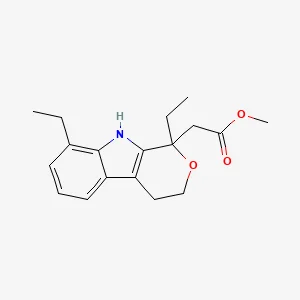 Methyl 1,8-diethyl-1,3,4,9-tetrahydropyrano(3,4-b)indole-1-acetate